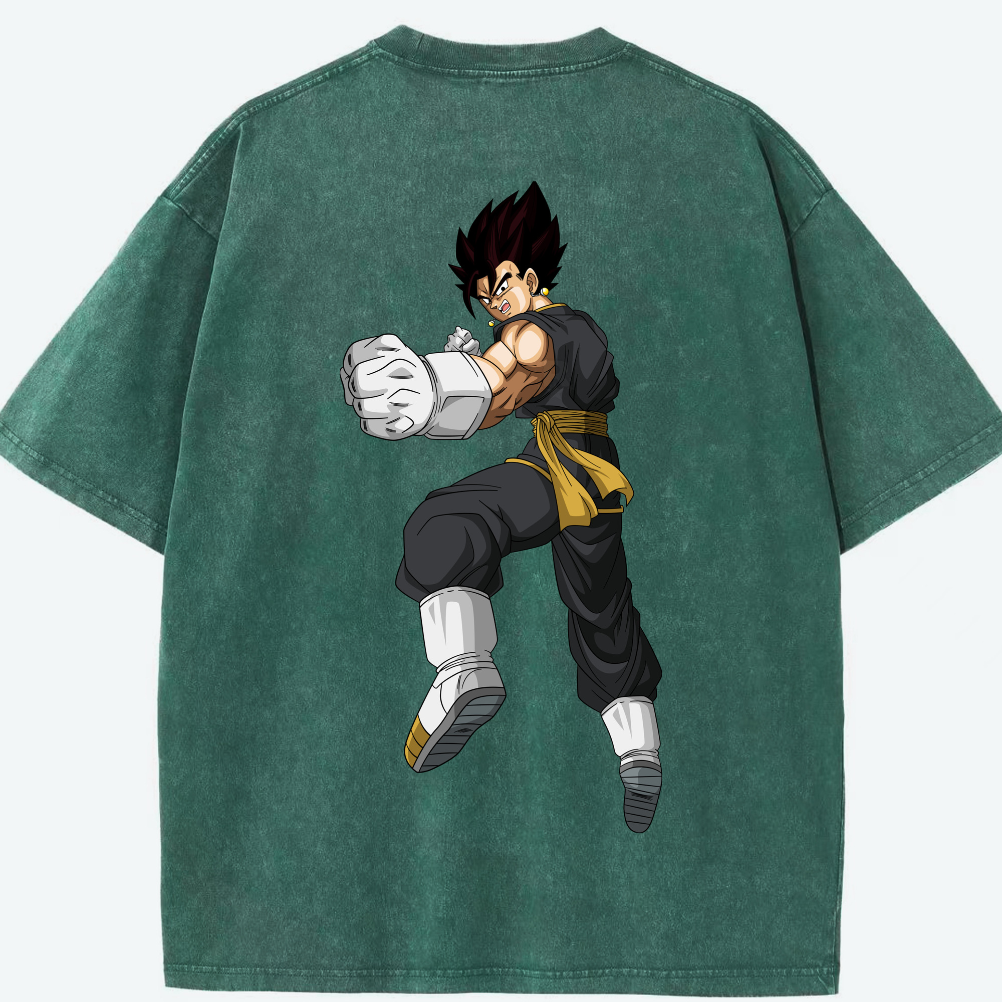 （画像用） ドラゴンボール ベジット DRAGON BALL Vegetto 綿100% ヴィンテージ風 半袖Tシャツ（背面プリント）